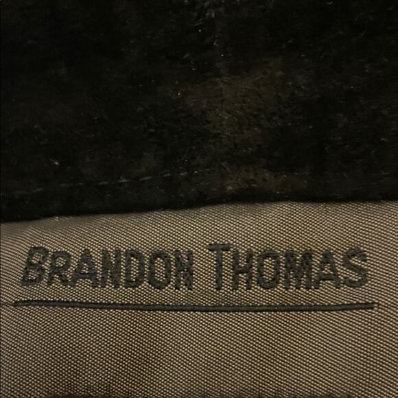 Brandon Thomas Black Suede Leather Pant. 10 - Picture 2 of 4